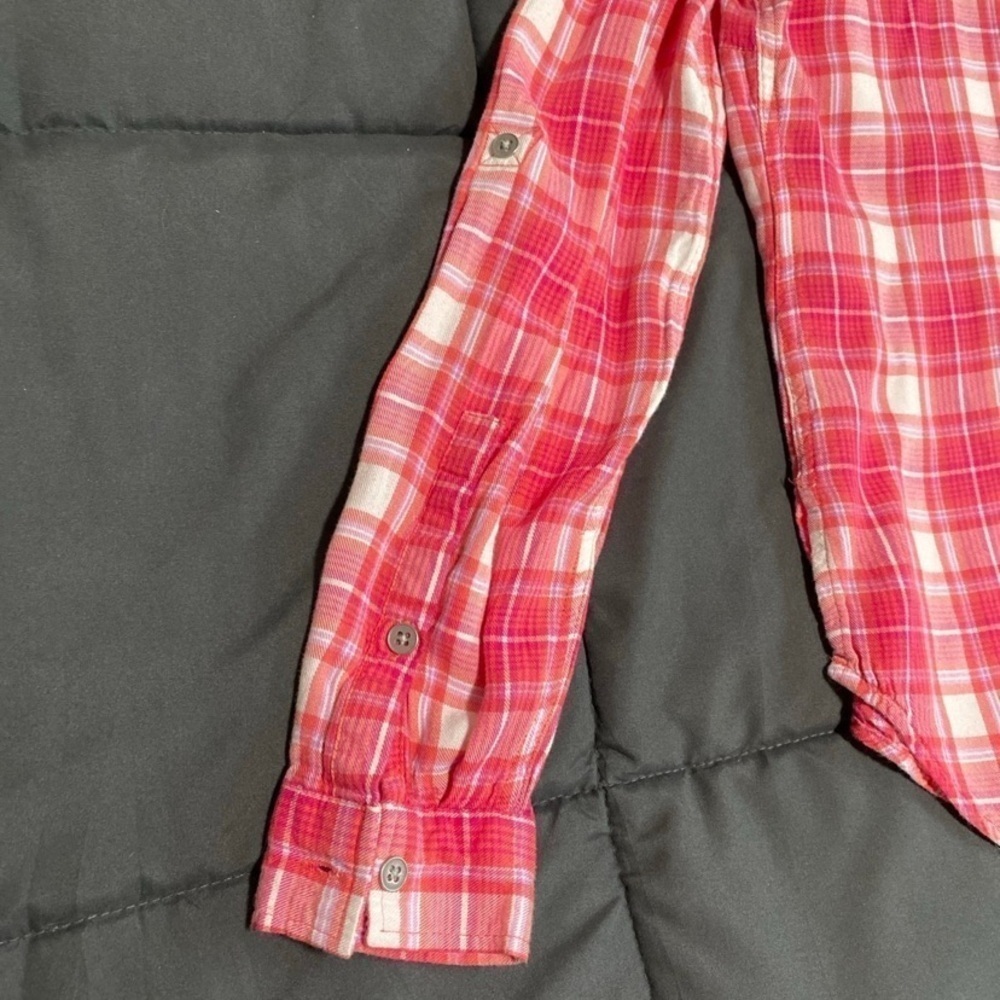 NY & Co Pink Plaid Shirt - Picture 6 of 7